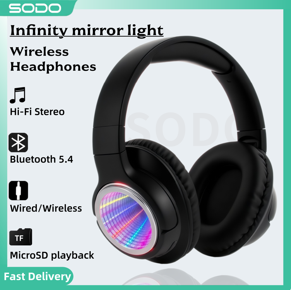 Bluetooth Headset On Ear - SODO SD1161 Bluetooth Headphones Abyss Light