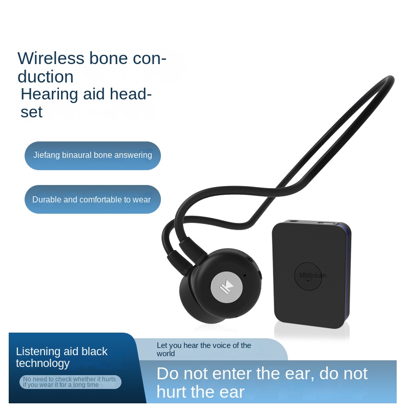 Bluetooth Headset On Ear - HUHD's New B2S+ Bone Conduction Ear