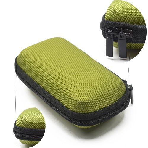 Headphone Case Hard - Green Rectangle Shaped Hard Earphone Headset