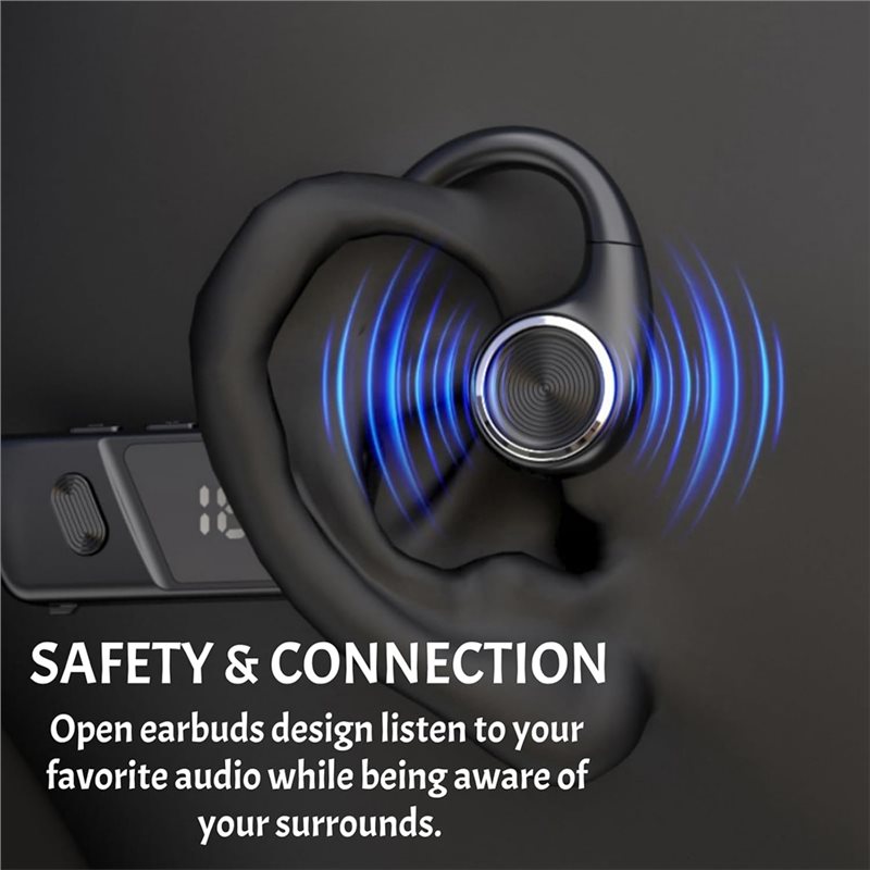 B27B Open Ear Bone Conduction  - Wired Earphone Mic ulasan dan harga