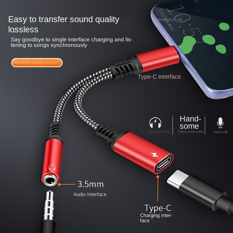 10/60W PD Fast Charger Cable 2 - Earphone Splitter Jack ulasan dan harga