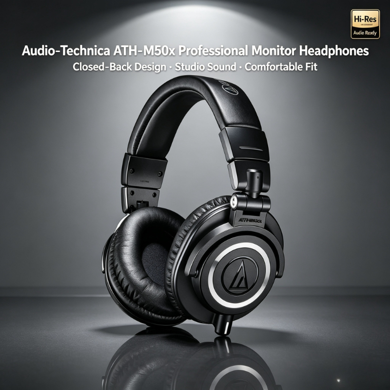 Audio-Technica ATH-M50X  Over  - Audio Technica Headphone Ath-M50X ulasan dan harga