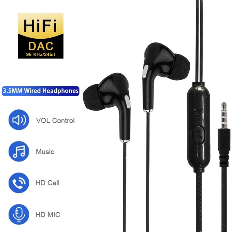 3.5mm In Ear Wired Headphone S - Wired Earphone Mic ulasan dan harga