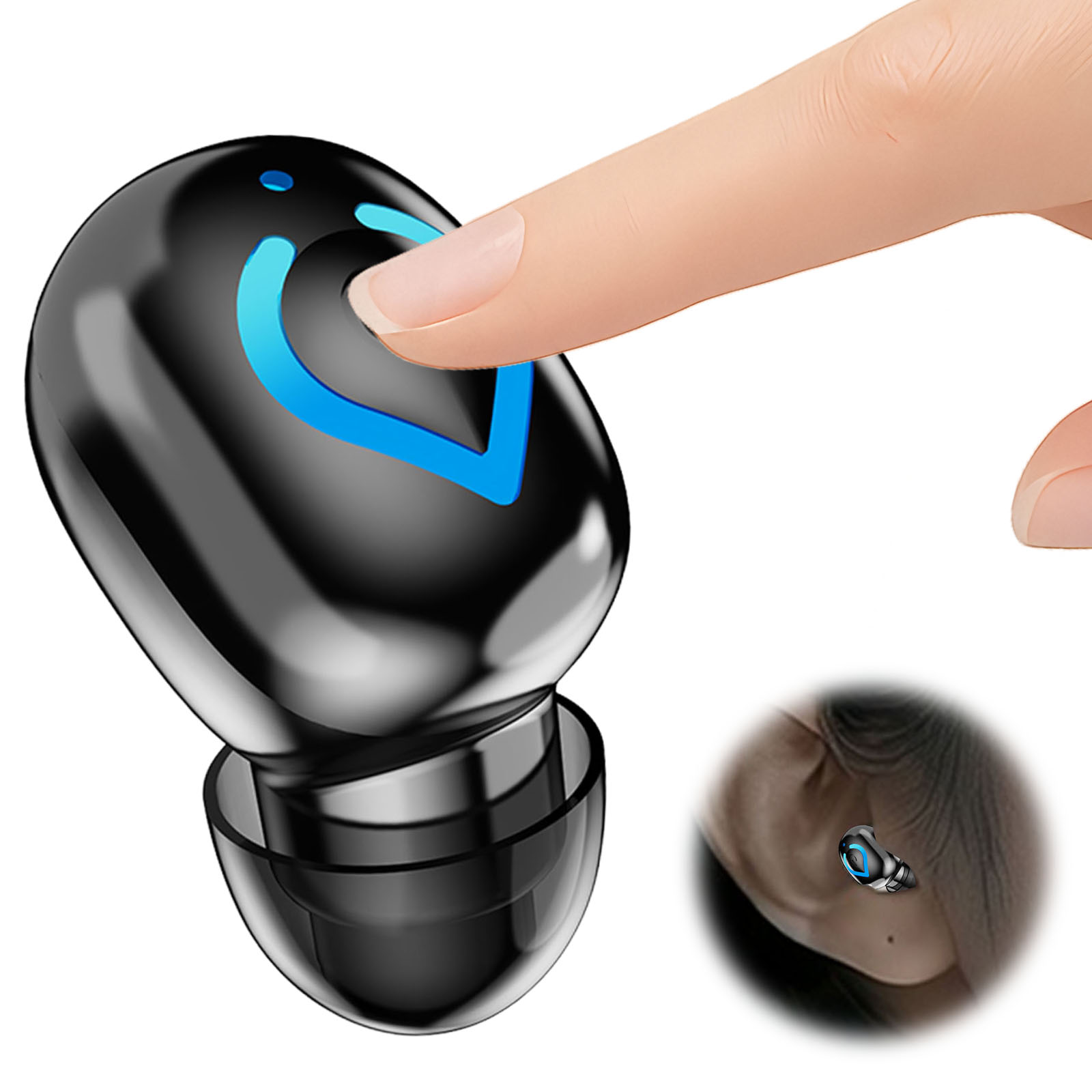 Wireless Mini Single Earbud EN - Noise Cancelling Headphone ulasan dan harga