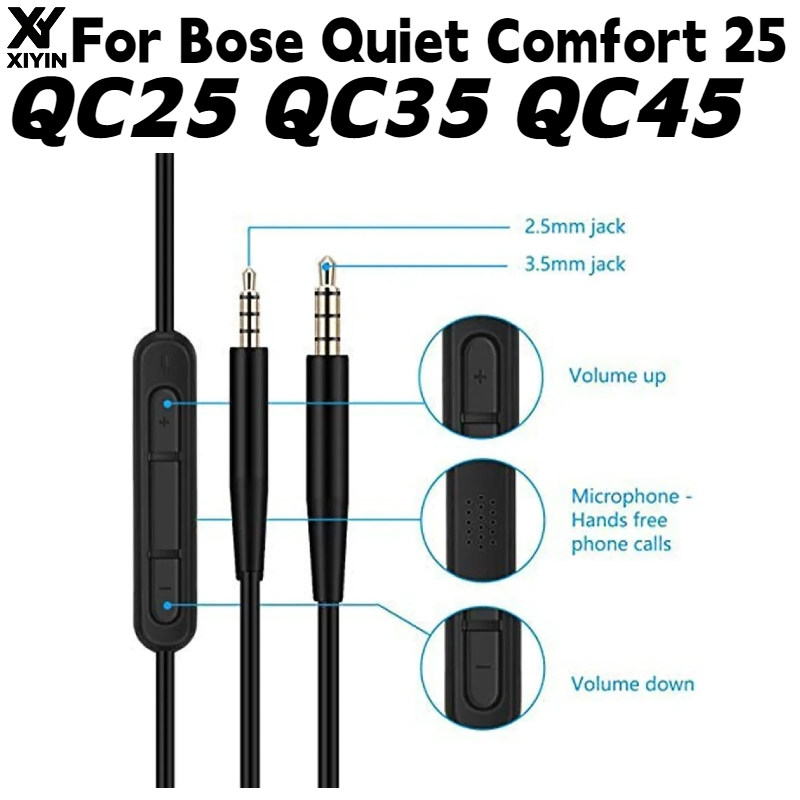Plug and Play 2.5mm to 3.5mm J - Bose Headphone Qc45 ulasan dan harga